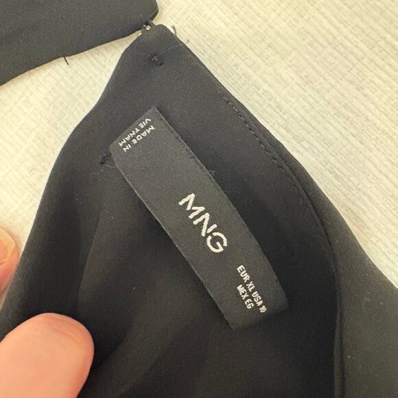 MNG Mango Black Long‑Sleeve Maxi Dress – Size XL – Elegant + Minimalist - Picture 3 of 9
